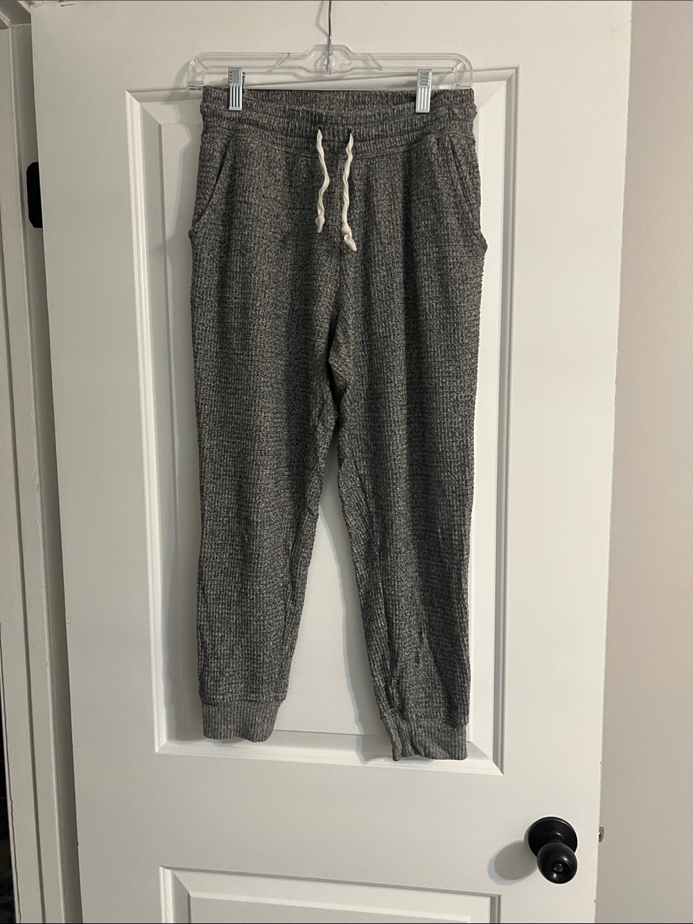 aerie Gray Waffle Knit Joggers